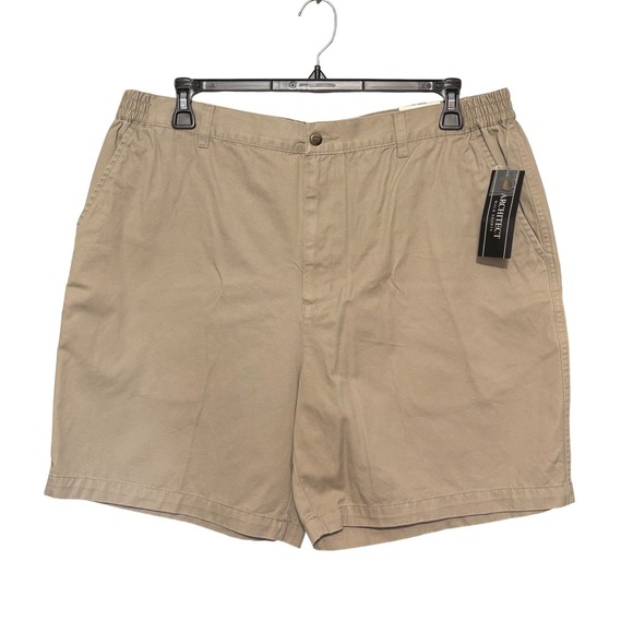 Architect Other - Architect Men's Khaki Walk Shorts 40 Tan Cotton Elastic Waist Casual Twill NWT